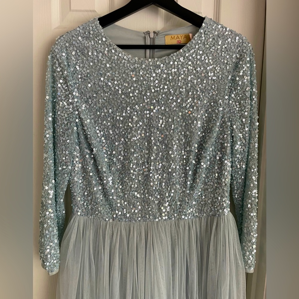 NWOT Maya Midi Tulle and Sequined Dress